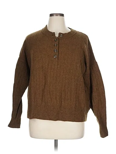 Pre-owned Madewell Pullover Sweater In Brown