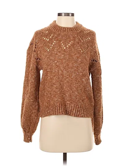 Pre-owned Madewell Pullover Sweater In Brown