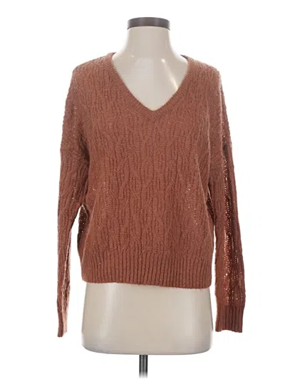 Pre-owned Madewell Pullover Sweater In Brown