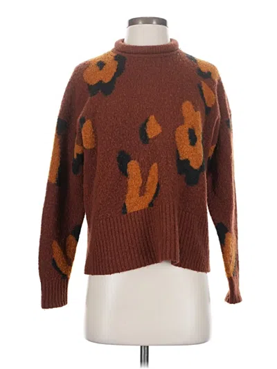 Pre-owned Madewell Pullover Sweater In Brown