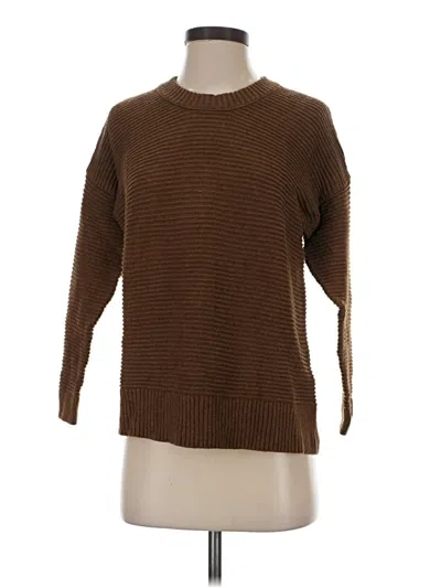 Pre-owned Madewell Pullover Sweater In Brown