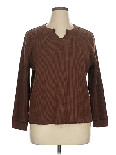 Pre-owned Madewell Pullover Sweater In Brown