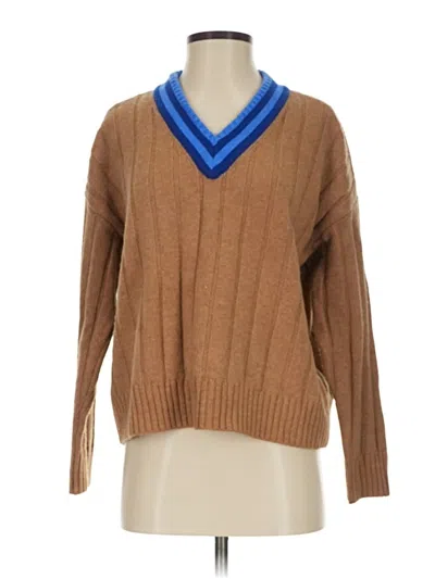 Pre-owned Madewell Pullover Sweater In Brown