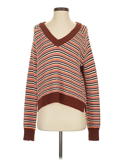 Pre-owned Madewell Pullover Sweater In Brown