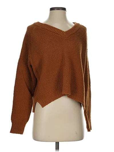 Pre-owned Madewell Pullover Sweater In Brown