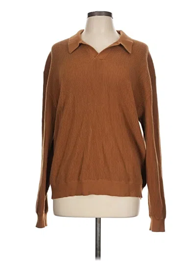 Pre-owned Madewell Pullover Sweater In Brown