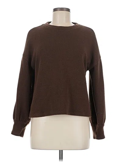 Pre-owned Madewell Pullover Sweater In Brown