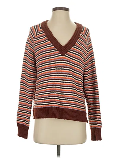 Pre-owned Madewell Pullover Sweater In Brown