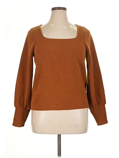 Pre-owned Madewell Pullover Sweater In Brown