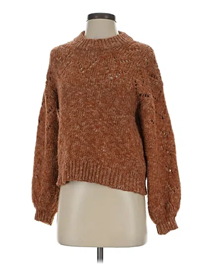 Pre-owned Madewell Pullover Sweater In Brown