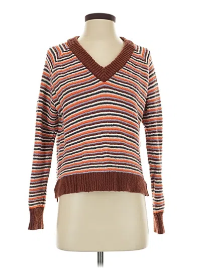 Pre-owned Madewell Pullover Sweater In Brown
