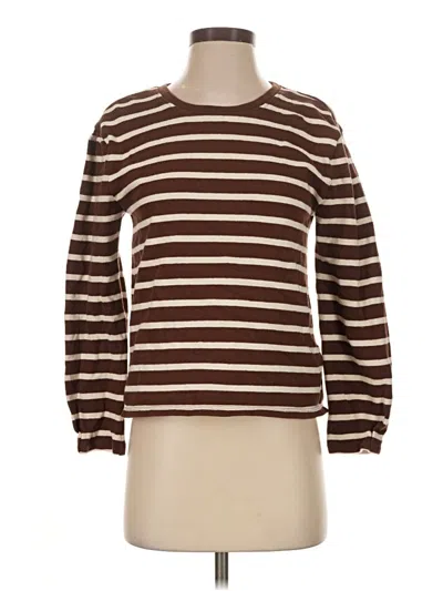 Pre-owned Madewell Pullover Sweater In Brown
