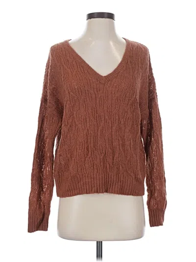 Pre-owned Madewell Pullover Sweater In Brown
