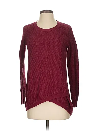 Pre-owned Madewell Pullover Sweater In Burgundy