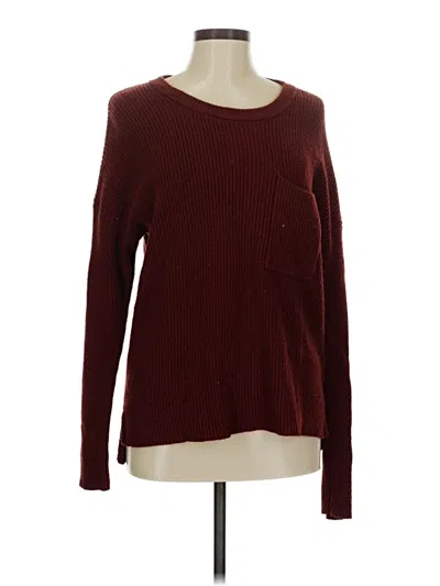Pre-owned Madewell Pullover Sweater In Burgundy