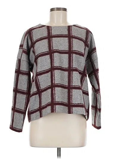 Pre-owned Madewell Pullover Sweater In Burgundy