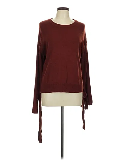 Pre-owned Madewell Pullover Sweater In Burgundy