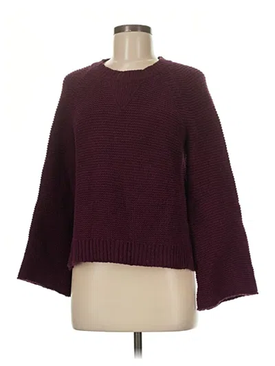 Pre-owned Madewell Pullover Sweater In Burgundy