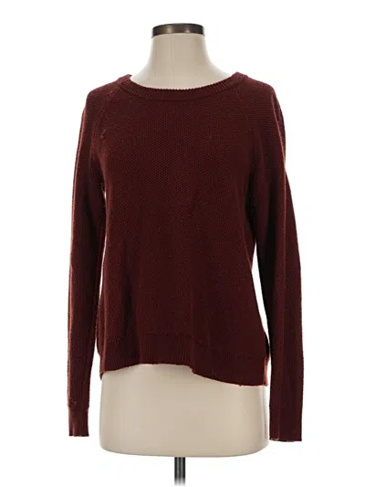 Pre-owned Madewell Pullover Sweater In Burgundy