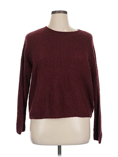 Pre-owned Madewell Pullover Sweater In Burgundy
