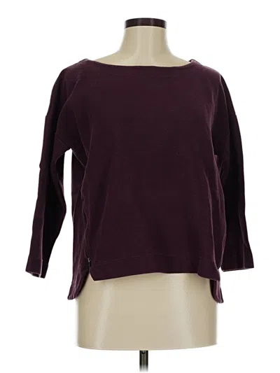 Pre-owned Madewell Pullover Sweater In Burgundy
