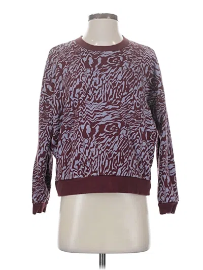 Pre-owned Madewell Pullover Sweater In Burgundy