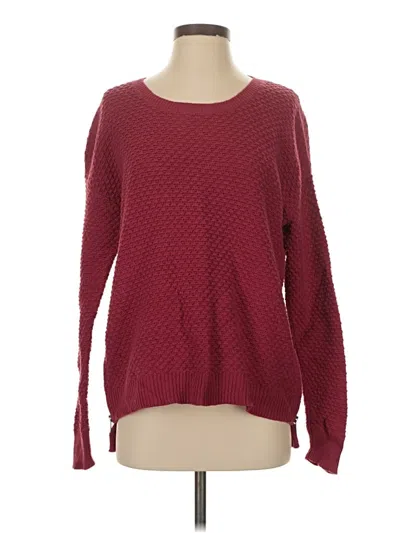 Pre-owned Madewell Pullover Sweater In Burgundy