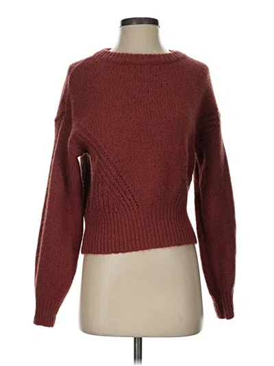 Pre-owned Madewell Pullover Sweater In Burgundy