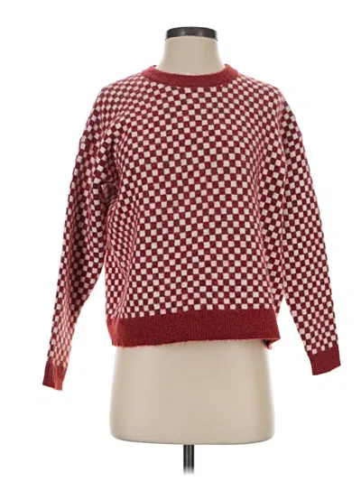 Pre-owned Madewell Pullover Sweater In Burgundy