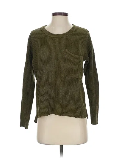 Pre-owned Madewell Pullover Sweater In Green