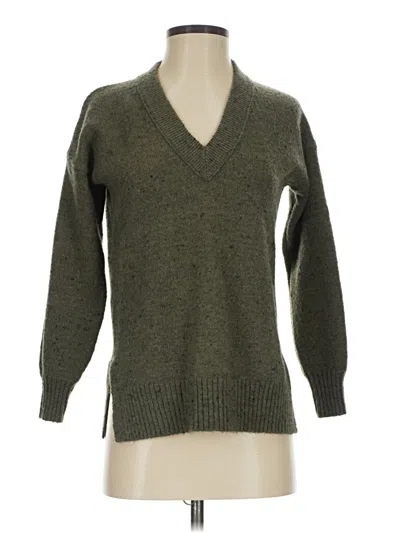 Pre-owned Madewell Pullover Sweater In Green