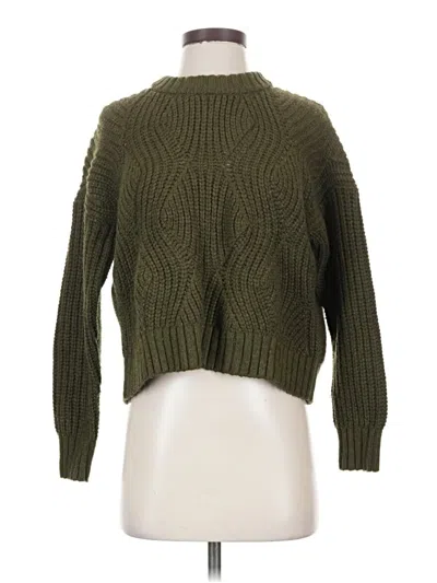 Pre-owned Madewell Pullover Sweater In Green