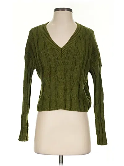 Pre-owned Madewell Pullover Sweater In Green