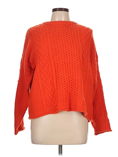 Pre-owned Madewell Pullover Sweater In Orange