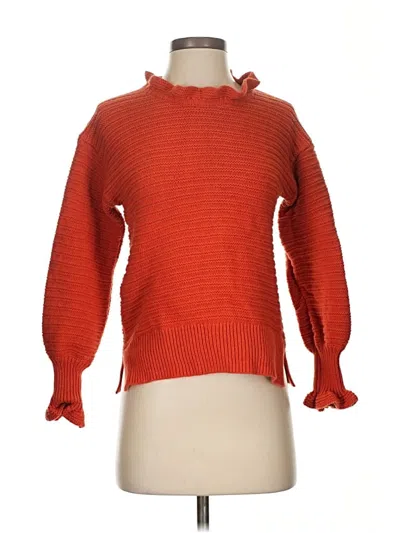 Pre-owned Madewell Pullover Sweater In Orange
