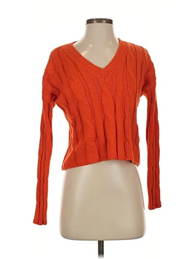 Pre-owned Madewell Pullover Sweater In Orange