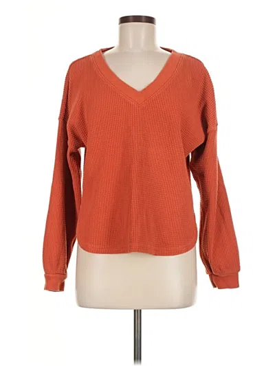Pre-owned Madewell Pullover Sweater In Orange