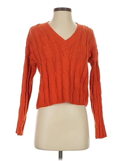 Pre-owned Madewell Pullover Sweater In Orange