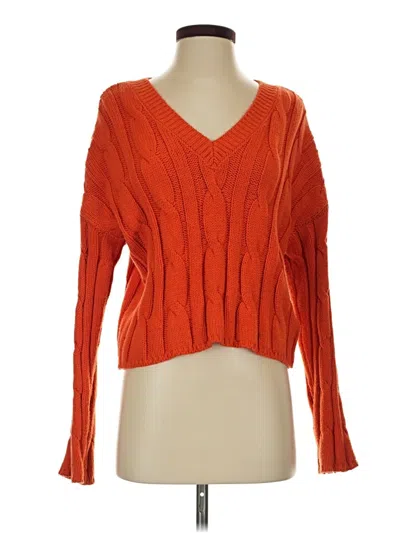 Pre-owned Madewell Pullover Sweater In Orange