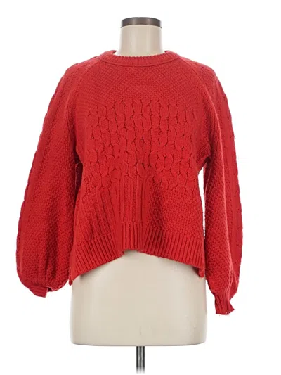 Pre-owned Madewell Pullover Sweater In Red
