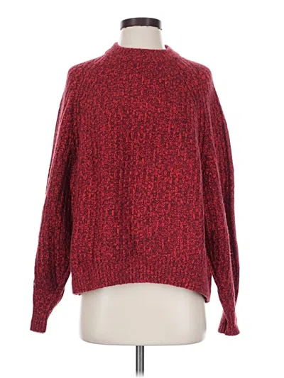 Pre-owned Madewell Pullover Sweater In Red