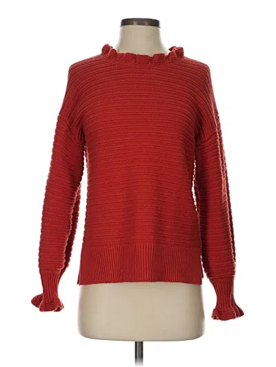 Pre-owned Madewell Pullover Sweater In Red