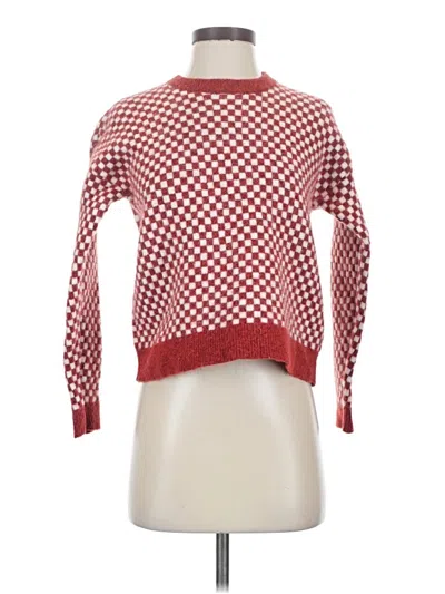 Pre-owned Madewell Pullover Sweater In Red