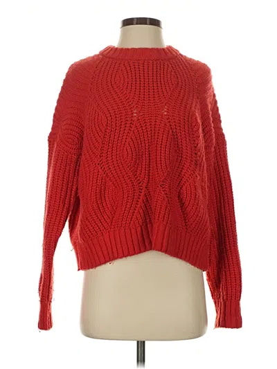 Pre-owned Madewell Pullover Sweater In Red