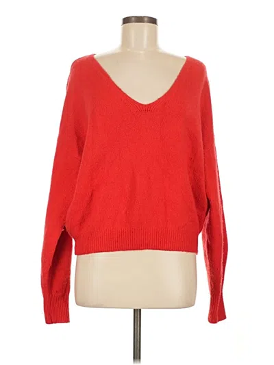 Pre-owned Madewell Pullover Sweater In Red