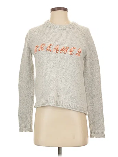 Pre-owned Madewell Pullover Sweater In Silver