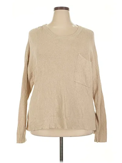 Pre-owned Madewell Pullover Sweater In Tan
