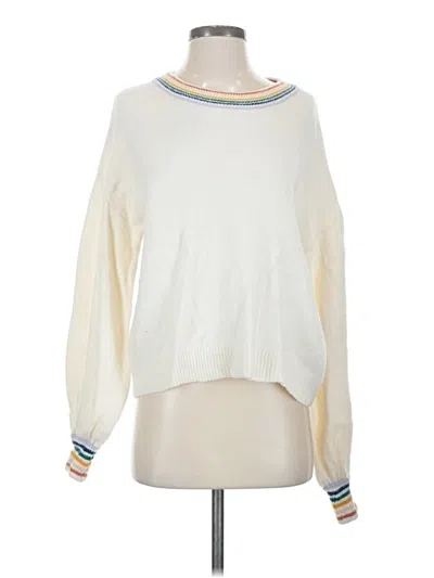 Pre-owned Madewell Pullover Sweater In White