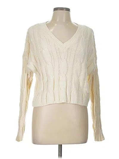 Pre-owned Madewell Pullover Sweater In White