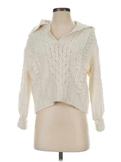 Pre-owned Madewell Pullover Sweater In White